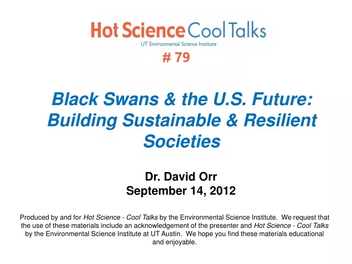 black swans the u s future building sustainable resilient societies