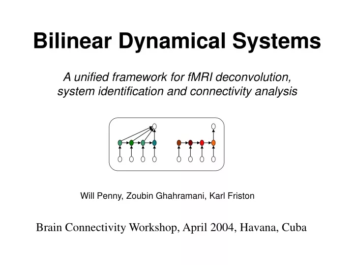 bilinear dynamical systems
