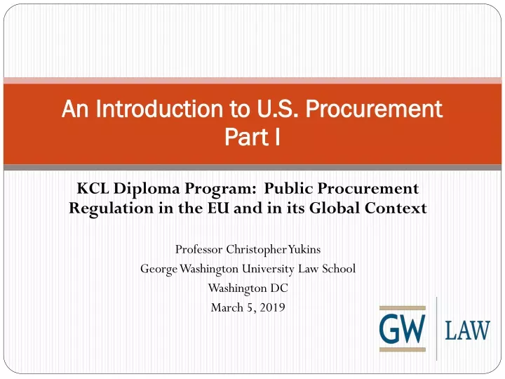 an introduction to u s procurement part i