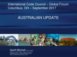 International Code Council – Global Forum Columbus, OH – September 2017