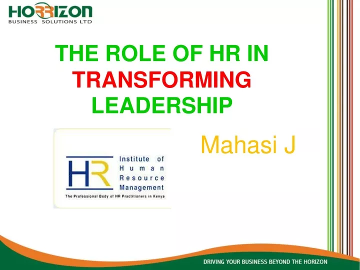 the role of hr in transforming leadership