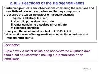2.10.2 Reactions of the Halogenoalkanes