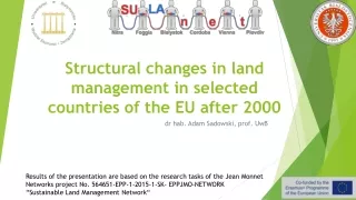 Structural changes  in land management in  selected countries  of the EU  after  2000