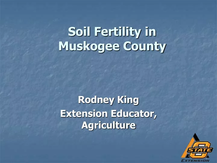 soil fertility in muskogee county