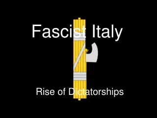 Rise of Dictatorships