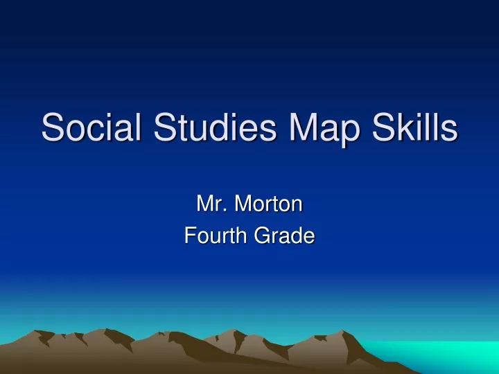 social studies map skills
