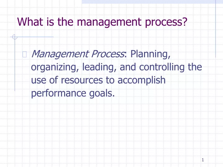 what is the management process
