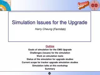 Simulation Issues for the Upgrade   Harry Cheung ( Fermilab)