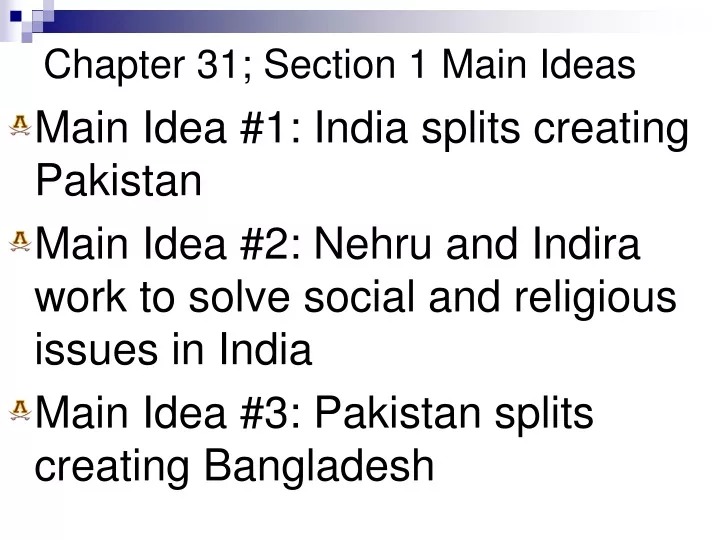 chapter 31 section 1 main ideas