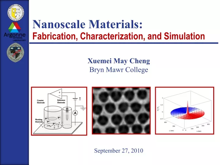 nanoscale materials fabrication characterization and simulation