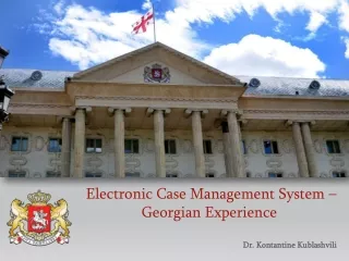 Electronic Case Management System – Georgian Experience