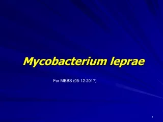 Mycobacterium  leprae