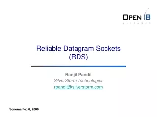 Reliable Datagram Sockets (RDS)