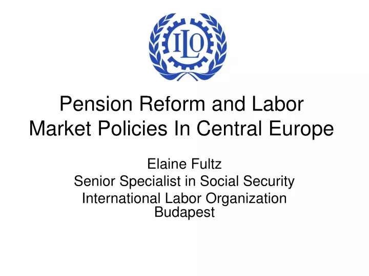pension reform and labor market policies in central europe