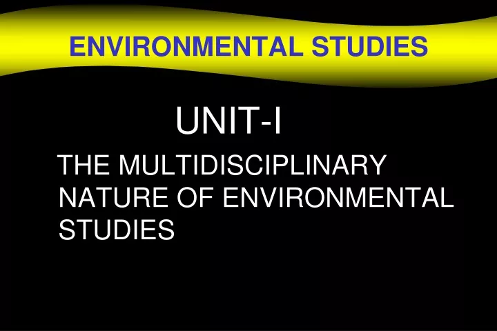 environmental studies