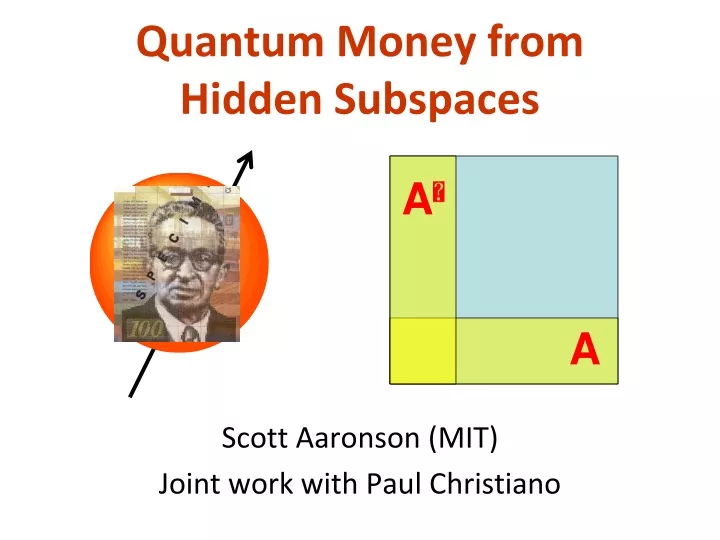 quantum money from hidden subspaces
