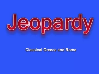 Classical Greece and Rome