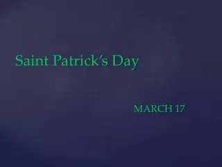 Saint Patrick’s Day