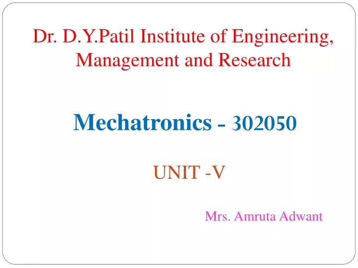 dr d y patil institute of engineering management and research