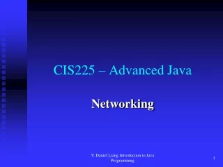 CIS225 – Advanced Java