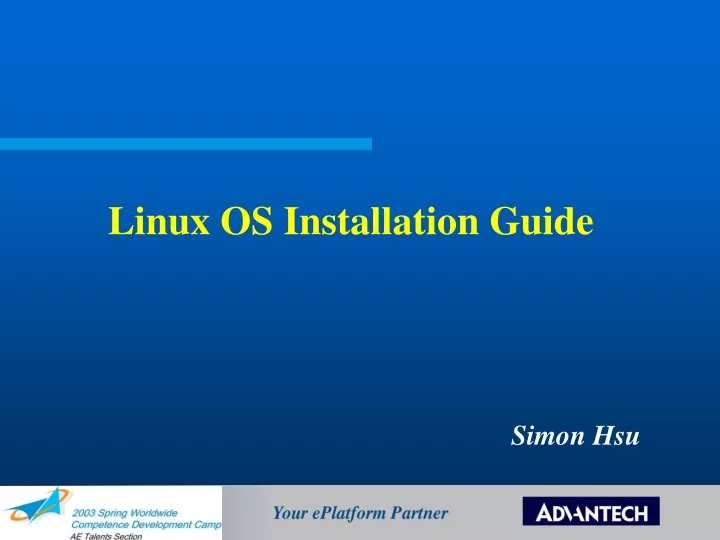 linux os installation guide