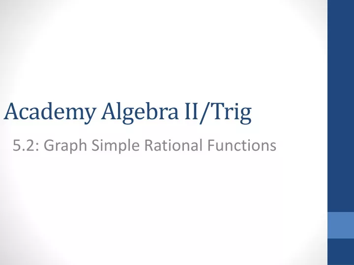 academy algebra ii trig