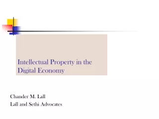 Intellectual Property in the Digital Economy