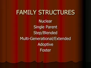 FAMILY STRUCTURES