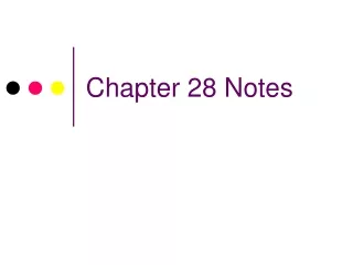 Chapter 28 Notes