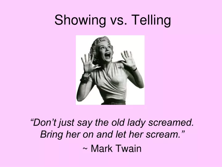 showing vs telling