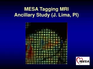 MESA Tagging MRI  Ancillary Study (J. Lima, PI)