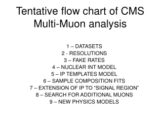 Tentative flow chart of CMS Multi-Muon analysis