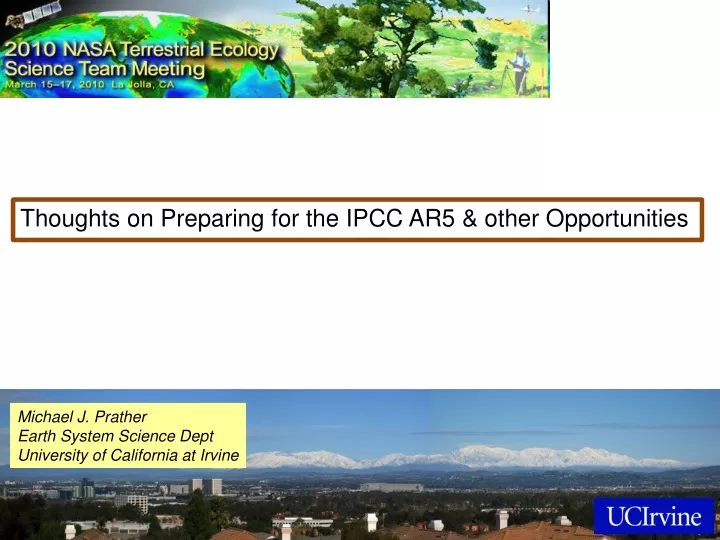 thoughts on preparing for the ipcc ar5 other