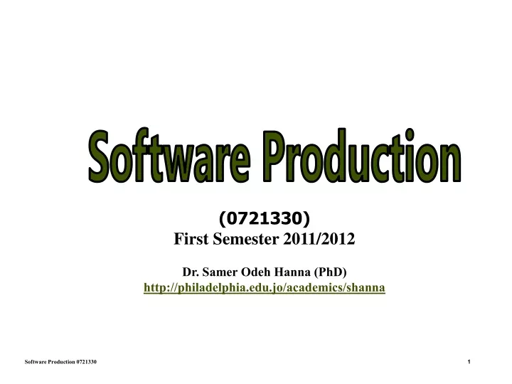 software production