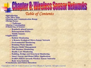 Chapter 8: Wireless Sensor Networks