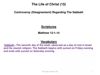 The Life of Christ (15)