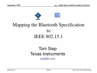 Mapping the Bluetooth Specification to IEEE 802.15.1