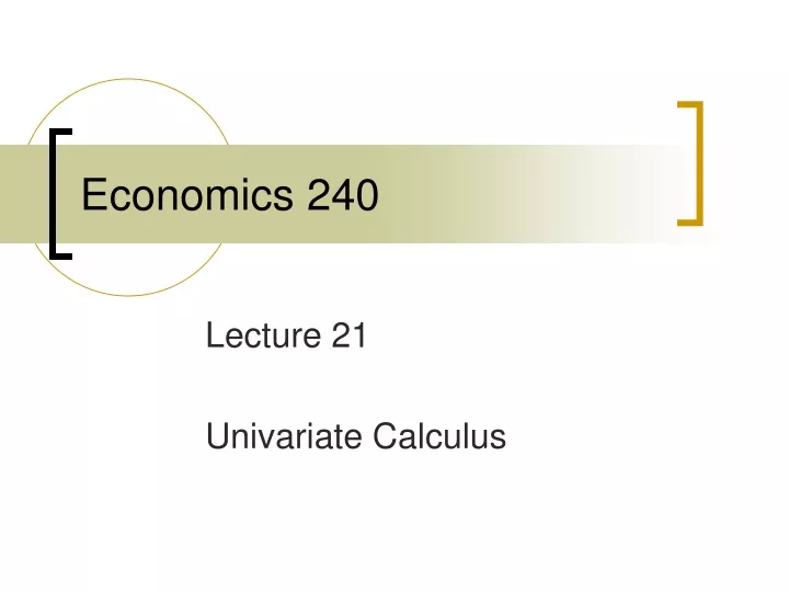 economics 240