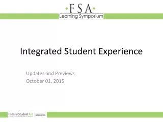 Integrated Student Experience