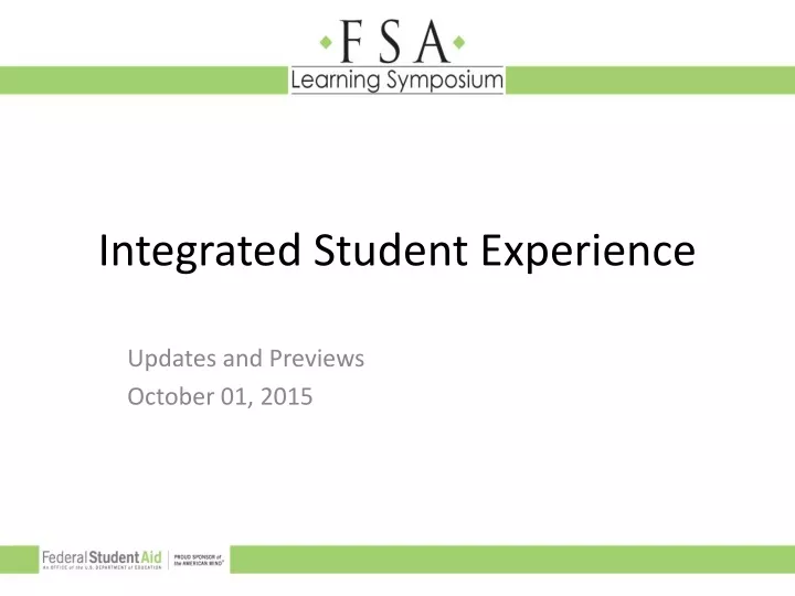 integrated student experience