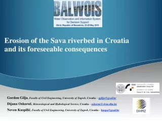 Erosion of the Sava riverbed in Croatia and its foreseeable consequences