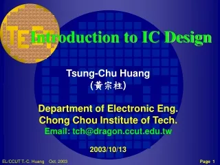 Introduction to IC Design