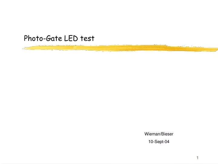 photo gate led test