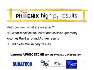 high p T  results