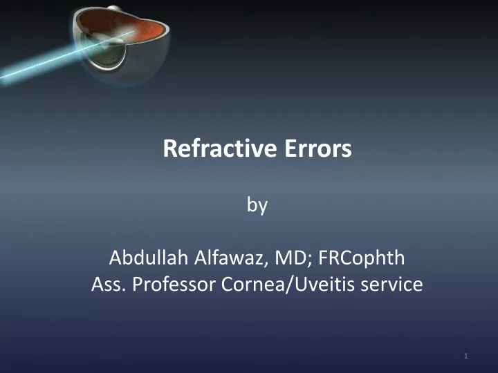 refractive errors by abdullah alfawaz md frcophth