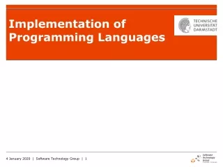 Implementation of Programming Languages