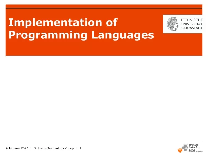 implementation of programming languages