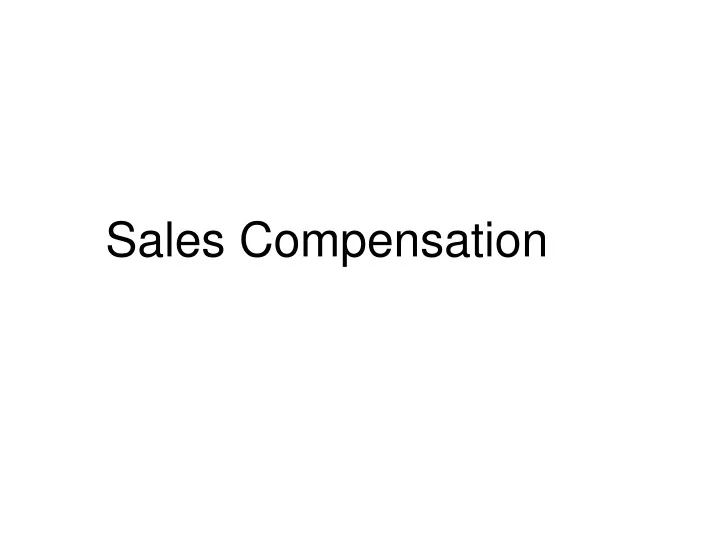 sales compensation