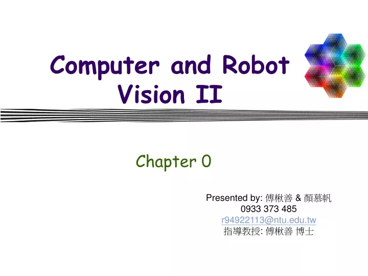 computer and robot vision ii
