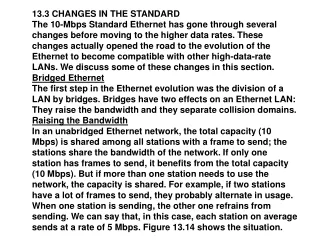 13.3 CHANGES IN THE STANDARD